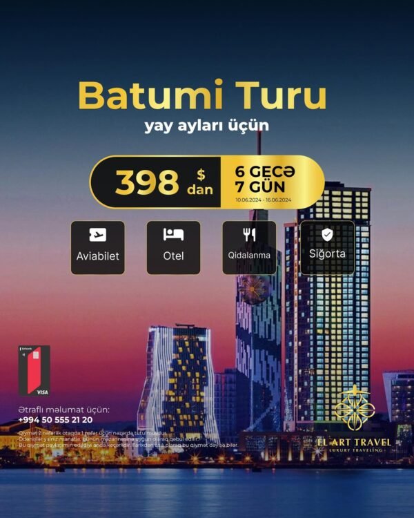 Yay ayları üçün Batumi turu