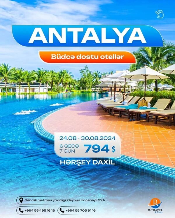 Büdcəyə uyğun Antalya turu🌞