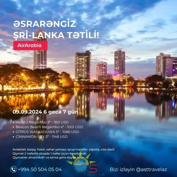 VİZA DAXİL ƏSRARƏNGİZ ŞRİ-LANKA TƏTİLİ!